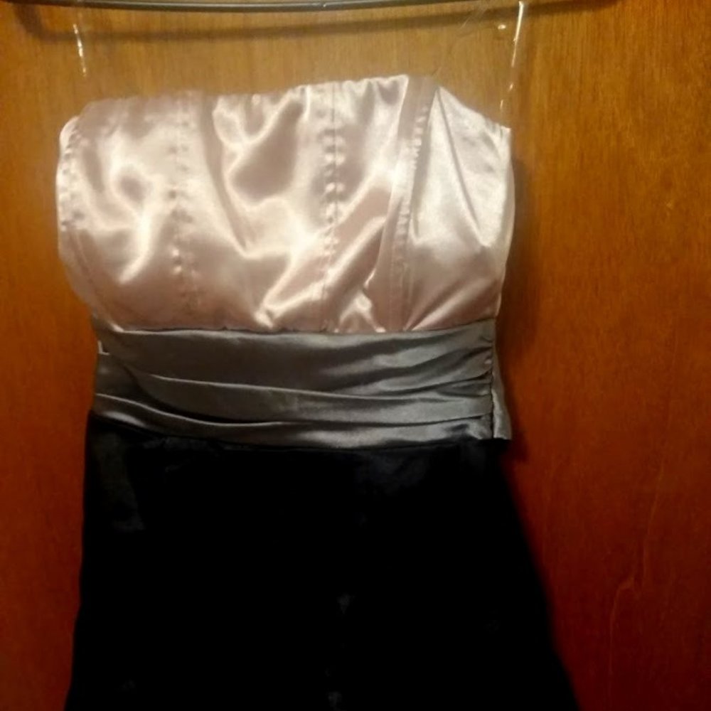 Satin Party/Cocktail Dress Pink/Black Size 3